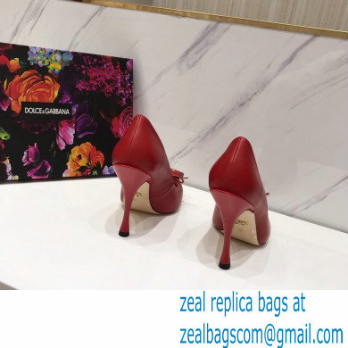 Dolce  &  Gabbana Thin Heel 10.5cm Leather Sicily Pumps Red 2021